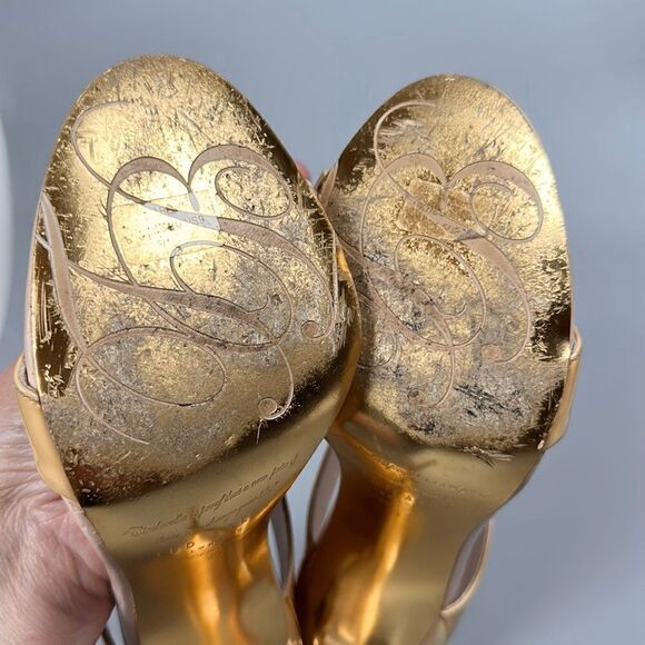 Ted Baker Chablise Nude Slip On Stiletto Patent Leather Sandals size 40 US 9 - Picture 11 of 14